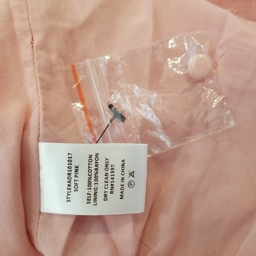 💕ASTR THE LABEL💕 Long Sleeve Twist Bust Dress ~ Soft Pink Small XS NWT - Picture 10 of 12